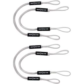 Extreme Max 3006.2352 BoatTector Bungee Dock Line Value 2-Pack - 4', Black