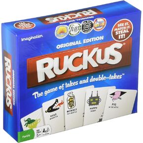 Ruckus Original Edition Fast-Paced Action Card Stealing Game, Quick Thinking, Agility, & Hand-Eye Coordination, Family Fun, Group & Party Game, Ages 5+, 2-5 Players