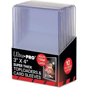 Ultra Pro 3 X 4 Super Thick 130PT Toploader with Thick Card Sleeves 10ct, Multi-Coloured,15281