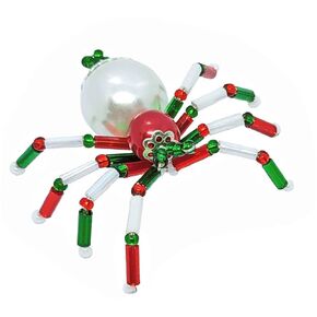 Christmas Spiders | Spider Ornaments for Christmas Tree | Christmas Spider Ornament Kit | Red and Green Christmas Decorations | Unique Christmas Gift for Kids Adults (All styles (4 pcs))