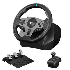 PXN V9 Gaming Steering Wheels, 270/900° Driving Sim Racing Wheel, with Racing Shifters Paddle, 3-pedal Pedals and Gear lever Bundle for Xbox Series X|S, PS3, PS4, PC, Xbox One, NS(Used - Like New) in Kuwait