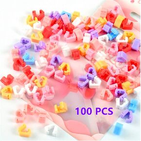 مشابك البالونات، 100 قطعة من مشابك البالونات، أداة ربط البالونات لإغلاق ملحقات وقت البالون وديكورات الحفلات - العقد بشكل أسرع وتوفير الوقت