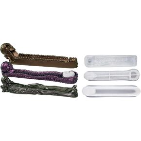 Yalulu 3Pcs Skull Incense Burner Stick Holder Resin Molds, Ash Catcher Silicone Mold, Incense Sticks Holder Epoxy Resin Casting Mold