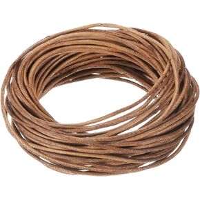uxcell 11 Yards 1.5mm Round Leather Cord Lacing String for DIY Crafts Black