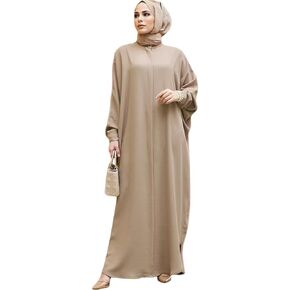 ODIZLI Women's Ramadan Abaya Muslim Batwing Sleeve Shirt Prayer Dress Kaftan Dubai Islamic Loose Maxi Dress