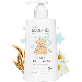Nourishing Baby Hair Balm for Easy Detangling 3+, 250ml - With Chamomile & Wheat Protein, 96.8% Natural, Vegan Baby Conditioner - Softens and Nourishes Delicate Hair - 8.5 Fl Oz