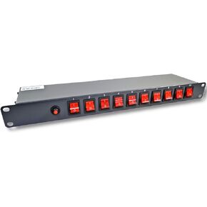 10 Outlets 15 Amps 125V Power Strip 19" 1U Rack Mount PDU Surge Protector and Switch Control 1800 Joules for Network Server Racks 4.5-ft Power Cable Power Strips with 10 Individual Switch