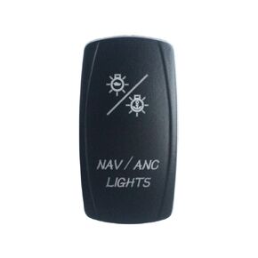 NAV/ANC Lights Rocker Switch Blue Led 7 pins on-Off-on DPDT for ARB Carling NARVA Style Replacement 12v/24v Marine Grade Waterproof IP66