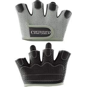 5537 Womens Micro Weight Lifting Gloves w/Grip-Lock Silicone Padding (Pair) - Minimalist Half Gloves - Apple Watch Friendly