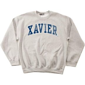 NCAA Xavier Musketeers 50/50 Blended 8-Ounce Vintage Arch Crewneck Sweatshirt