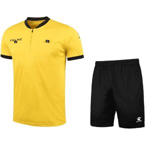 KELME Pro Soccer Referee Jersey Uniform Short Sleeve - Includes Ref Shirt and Shorts