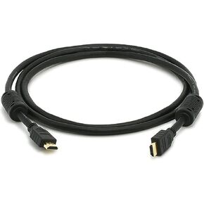 Monoprice 4K High Speed HDMI Cable - HDMI 2.0, 4K@60Hz, HDR, HDR10, Dolby Vision, 18Gbps, YUV 4:4:4, 28AWG, with Ferrite Cores, 1.5 Feet, Black