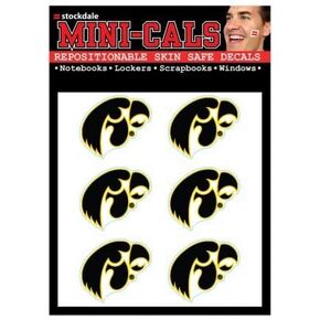 Wincraft NCAA Iowa Hawkeyes Face Tattoos, Team Colors, One Size