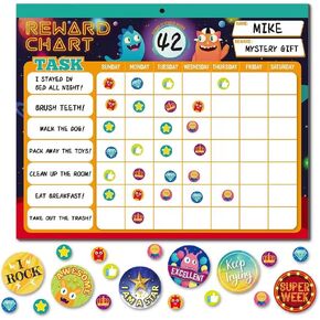 Behavior Chart for Kids at Home,26 Toddler Chore Chart 2800 Reward Stickers,Magnetic Chore Chart for Fridge,Motivate Responsibility & Potty Training & Good Habits in Kuwait