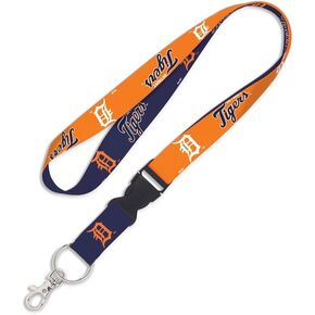 Wincraft MLB Detroit Tigers Lanyard with Detachable Buckle, 3/4"