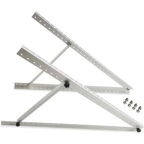 27in Adjustable Solar Panel Tilt Mount Brackets with Foldable Tilt Legs，Solar Panel Mounting Support up to 100 150 200 Watt Solar Panel for Roof, RV, Boat, and Off-Grid