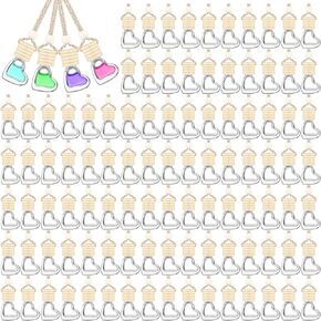 300 Pcs Car Diffuser Bottles 4.8ml Empty Car Hanging Air Fresheners Diffuser Bottles Clear Glass Perfume Bottles Car Pendant Vials Diffuser Fragrance Aromatherapy Bottle (Cylinder)