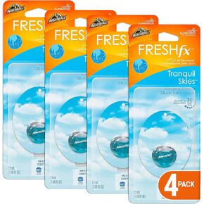 Armor All Car Air Freshener and Purifier - Odor Eliminator for Cars & Truck, Freshfx Island Oasis, 0.08 Fl Oz Vent Clip, Pack of 4, 18551-4PK