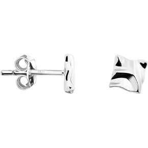 SOFIA MILANI - Solid 925 Sterling Silver Earrings for Women - Rectangle Stud Earring - E1225 in Kuwait