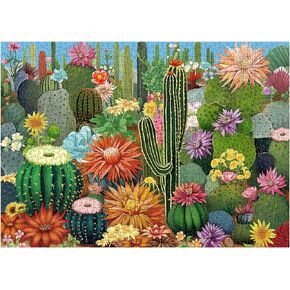 Succulent Puzzles for Adults, Cactus Flower Garden Jigsaw Puzzles 1000 Pieces, Nature Plant Puzzles as Succulent Wall Art Decor