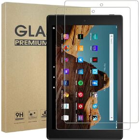 [عبوتان] واقي شاشة Fire HD 10 الجديد كليًا (الجيل التاسع / السابع / الخامس - إصدار 2019/2017/2015) حافة منحنية 2.5D، حساسية عالية خالية من الفقاعات ومضادة للخدش لبصمات الأصابع لإصدار HD 10 2019
