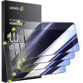 WSKEN 24° Privacy Screen Protector for iPhone 15 Pro Max (6.7 inch), [Zero Bubble][Auto Dust-Elimination] Anti Spy Tempered Glass [Anti-Reflective] Diamonds Hard HD Anti Peep Film - 2 Pack