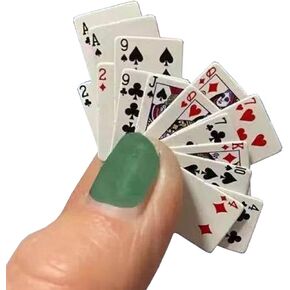 Mini Playing Cards Pack of 10 Decks Poker Cards Finger Poker