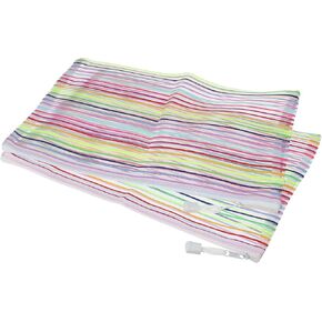MECCANIXITY Mesh Zipper Pouches, A4 Colorful Pencil Case Document File Bags Storage Organizer for Office Supply Travel Accessory, Purple Pack of 6