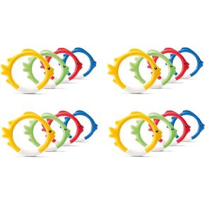 Intex Diving Swimming Pool Kids Underwater Fish Rings Sticks, 4 Pack (4 Pack)