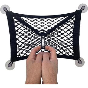 FixSac 3 Fixed Storage Net with Suction Cups for Commercial Vehicles, Motorhomes, Caravans, Boats etc (45 x 40)
