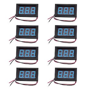 0.56 Inch Two-Wire Digital Voltage Display 3 Bits DC 4.5-30V LED Voltmeter Waterproof Display Voltage Tester Meter with Plastic Shell (Green, 8 Pack)