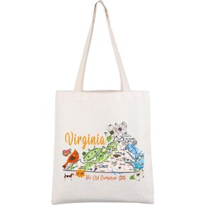 CMNIM Virginia Gifts Virginia State Tote Bag Virginia Travel Souvenirs Gift Moving To Virginia Gift Virginia Welcome Merch