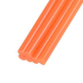 Hot Glue Sticks Mini Adhesive Hot Melt Glue Gun Sticks, [for Art, Craft, DIY, Card Making] - 0.27" x 4"/Orange/6 Pcs