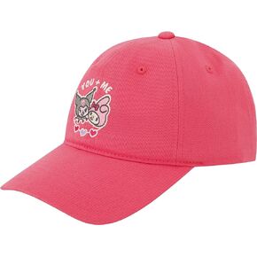 Hello Kitty Dad Hat, My Melody and Kuromi Women's Adjustable Baseball Cap with Curved Brim, Pink, One Size