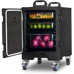 CURTA 81QT Food Warmer with Wheels, Commercial Insulated Food Pan Carrier Hot Box, Insulated Front Loading Food Pan Carrier with Handles for Catering, Events, and Restaurants, Family Gathering in Saudi Arabia