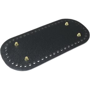 RLECS Spricot PU Leather Bag Bottom Base Pad Crochet Bag Bottom Crochet Base Crochet Basket Wood Base Blank Wooden Basket Bottom Shaper for DIY Basket Weaving Crochet Supply Shoulder Bag Purse Making