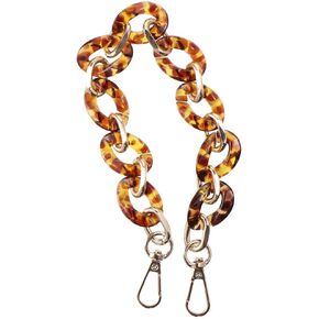 Uniquer Acrylic Metal Purse Chain Handle Strap Short 14.5inch Resin Chain Replacement Strap for Handbag,Party Evening Clutch Bag Accessories