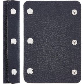 GORGECRAFT 2PCS Handbag Handle Leather Wrap Covers Black Bag Handle Protectors Luggage Handle Wraps Strap for DIY Craft Purse Wallet Tote Bag Suitcase Decoration Accessories
