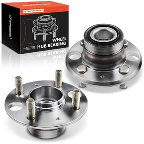 A-Premium 2 x Rear Wheel Bearing and Hub Assembly with 4-Lug Compatible with Honda Civic 1992-2000, Civic del Sol 1993-1997 & Acura Integra 1994-1997, with Rear Disc