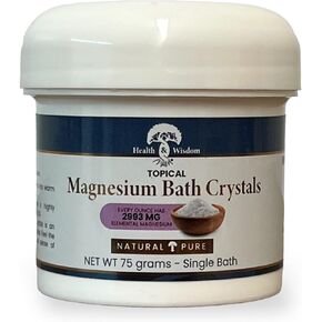 HEALTH and WISDOM Magnesium Flakes - 5.5 lbs | Epsom Salt | Pure Magnesium Chloride Salt | Tension, Aches and Stiff Muscle Support | Natural Bath Salt