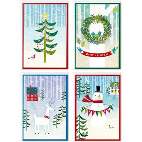 Image Arts Christmas Boxed Cards Assortment, Elegant Icons (4 Designs, 24 Cards with Envelopes)