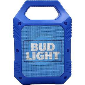 Bud Light Portable Bluetooth Wireless Speaker with Led Lighting 1200mah Rechargeable Battery Premium Bass & Clear Music Zero Distortion Connect with USB TF Card