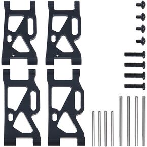 ShareGoo Metal Front & Rear Swing Arm Compatible with WLtoys 1/14 144001 1/12 124018 124019 4WD RC Car (Black)