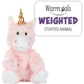 Warm Pals - Princess Pink Unicorn - 1.5lbs - Cozy Microwavable Lavender Scented Plush Toys - Heated Stuffed Animal - Heatable Coolable Bedtime Comfort Plushie
