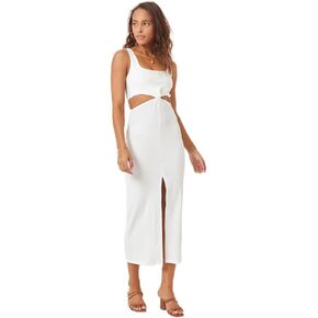 LSpace Skyler Dress for Women Offers Square Neckline, Thick Straps, Cut-Out Design, Thigh-High Slit