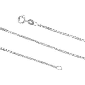 Hawaiian Silver Jewelry 1.5mm Sterling Silver Box Chain – Simple Silver Box Chain Necklace 16-30-inch – Exquisite Silver Box Chain Necklace for Men or Women – No Nickel Sterling Silver
