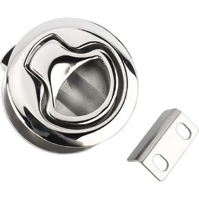 DasMarine Marine Boat 2" Flush Pull Hatch Latch,Stainless Steel Latch