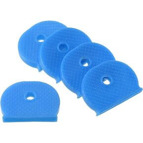 PATIKIL Key Caps Covers, 25 Pack Keys Identifiers Covers Coding Tags Marker Semicircle Silicone Sleeve for Office House Apartment, Red