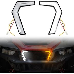 Turn Signal Grille Lights for Polaris General XP 1000, Accent Fang Lights Signature Lights Front Lamps Compatible with Polaris General 1000/4 1000/ XP/ XP4 1000 2016-2024 Accessories(2PCS)