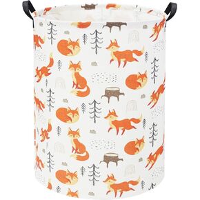 Foxes Kids Laundry Basket Baby Hamper Foxes Toy Storage Bin for Boys Room Decor Baby Nursery Hamper Gift Baskets for Bedroom Bathroom(Foxes)